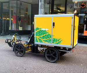 Ein Lastenfahrrad