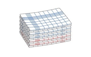 Illustration: Ein Stapel Geschirrtücher.