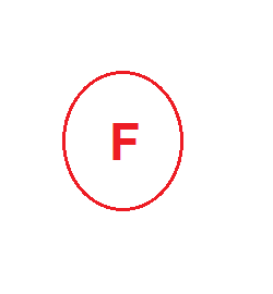Illustration: Ein F in einem roten Kreis.