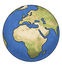 Illustration: Globus, der für die Welt steht, deren Klima sich verändert.