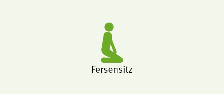 Symbol einer Person, die im Fersensitz sitzt.