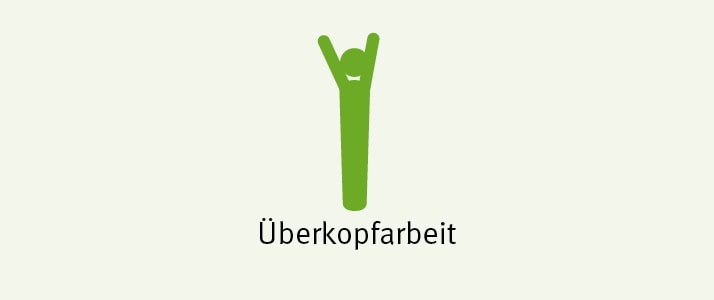 Symbol einer Person, die ihre Arme über den Kopf streckt.