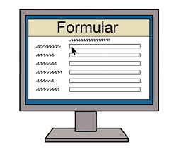 Bildschirm Formular Leichte Sprache