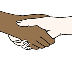 Leichte Sprache: Handschlag