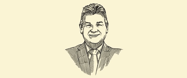 Porträtzeichnung von Andreas Stephan, Leiter des Sachgebiets Büro der Deutschen Gesetzlichen Unfallversicherung (DGUV).