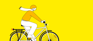 Illustration eines Fahrradfahrers